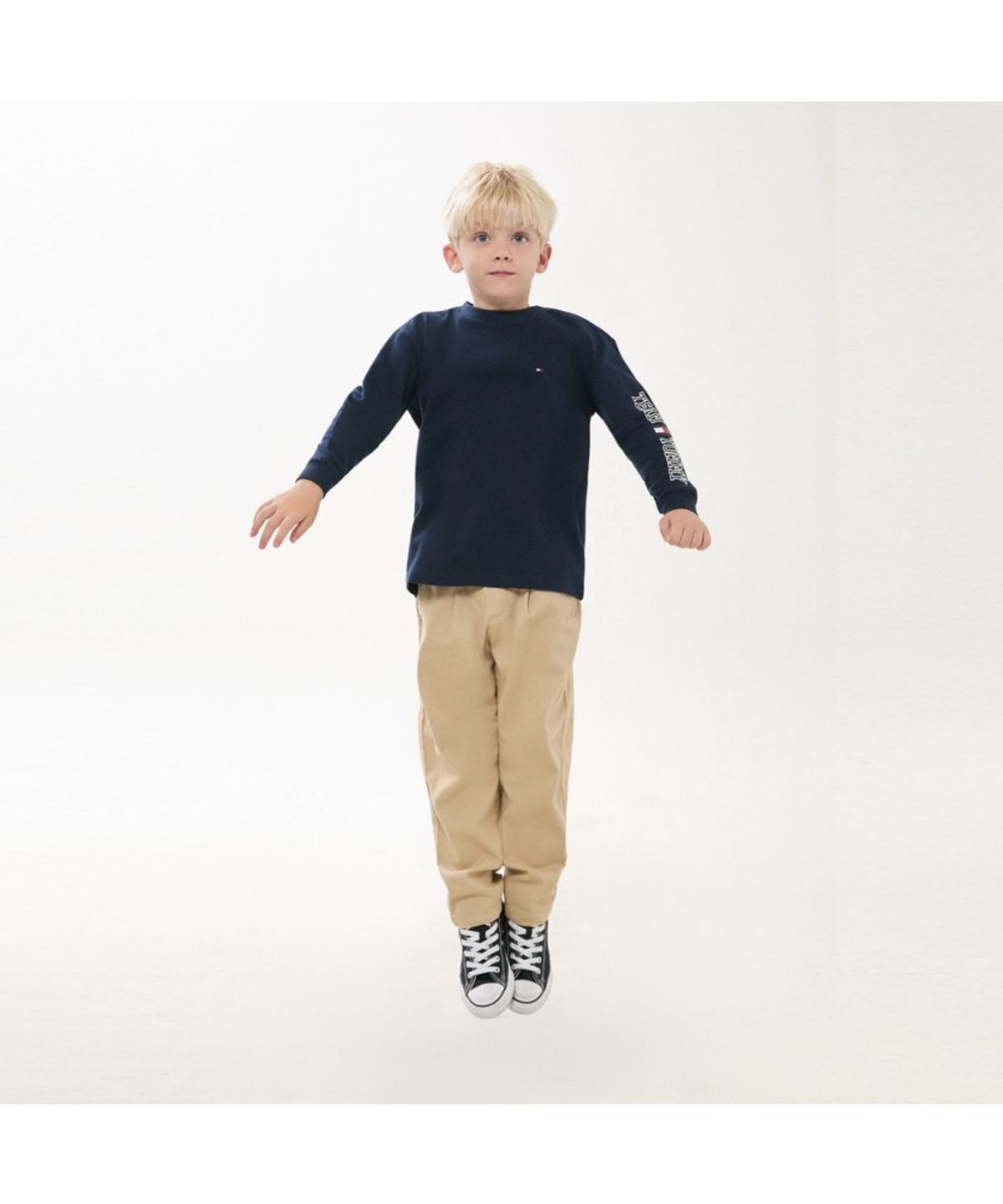 타미힐피거 키즈(TOMMY HILFIGER KIDS) 슬리브 로고 그래픽 티셔츠