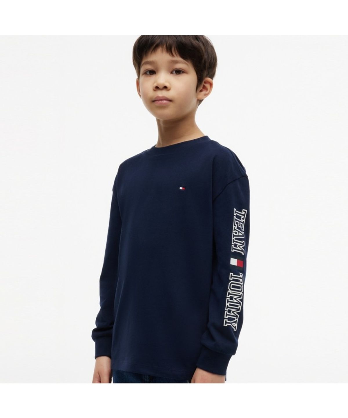 타미힐피거 키즈(TOMMY HILFIGER KIDS) 슬리브 로고 그래픽 티셔츠