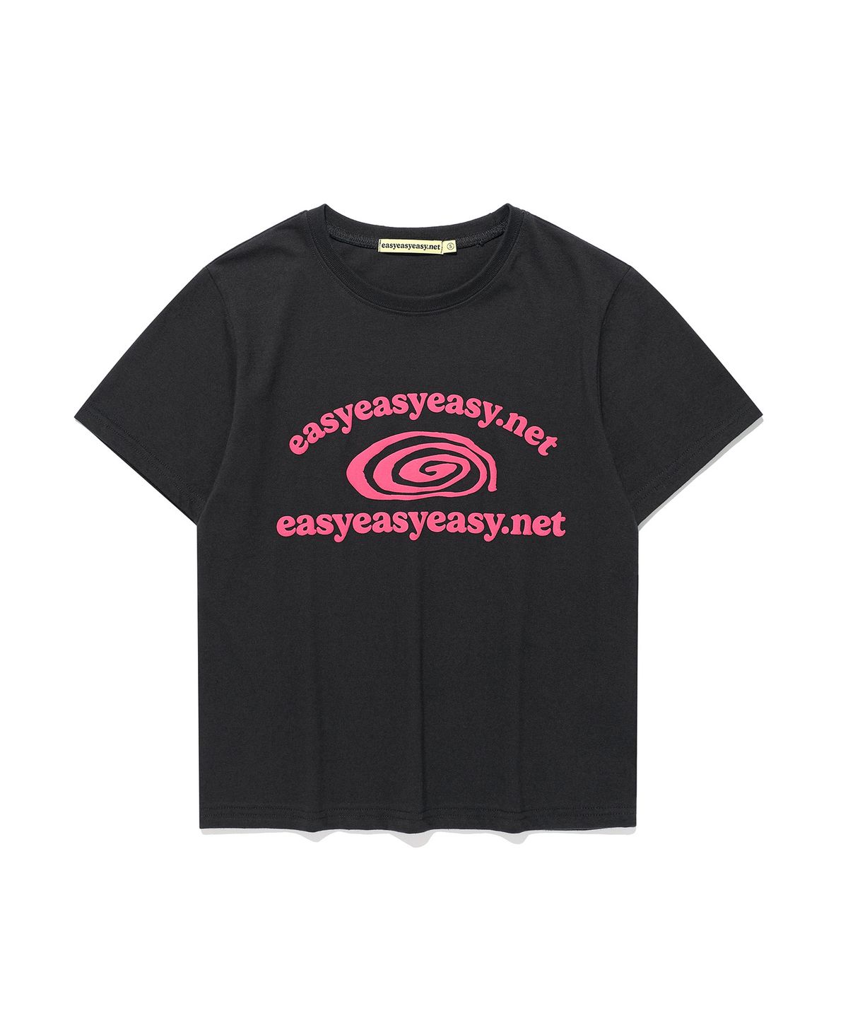 이지이지이지(EASYEASYEASY) Easy Bugs Coil Logo Tee Charcoal