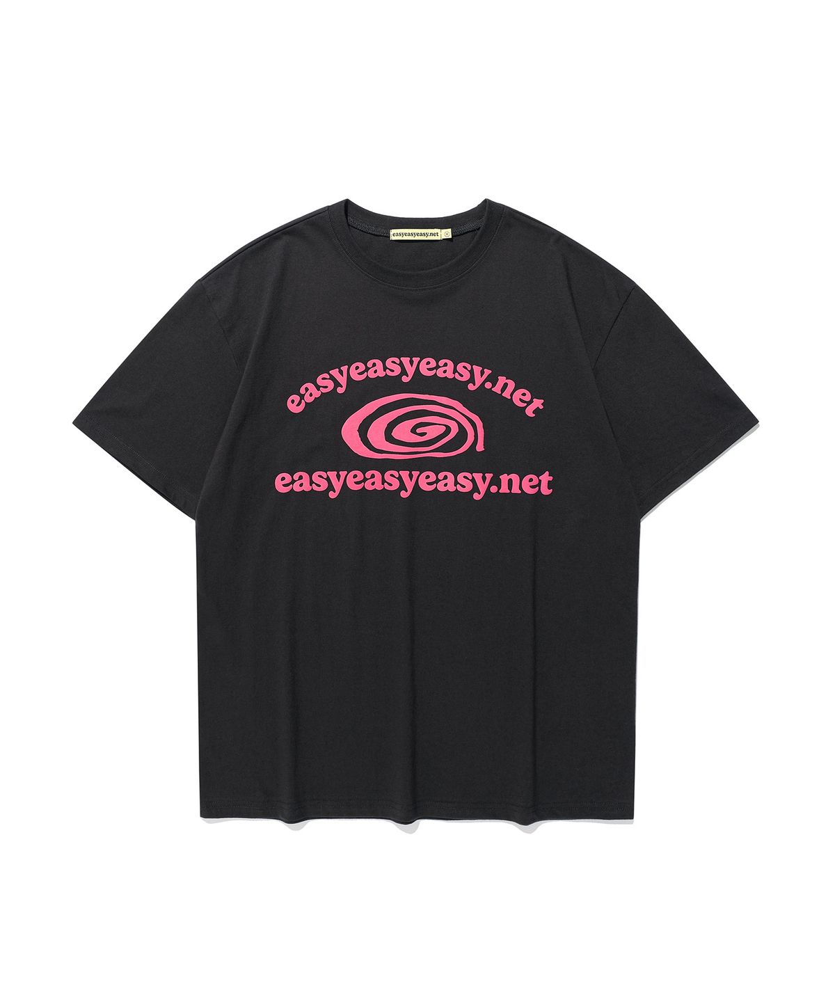 이지이지이지(EASYEASYEASY) Easy Bugs Coil Logo Tee Charcoal