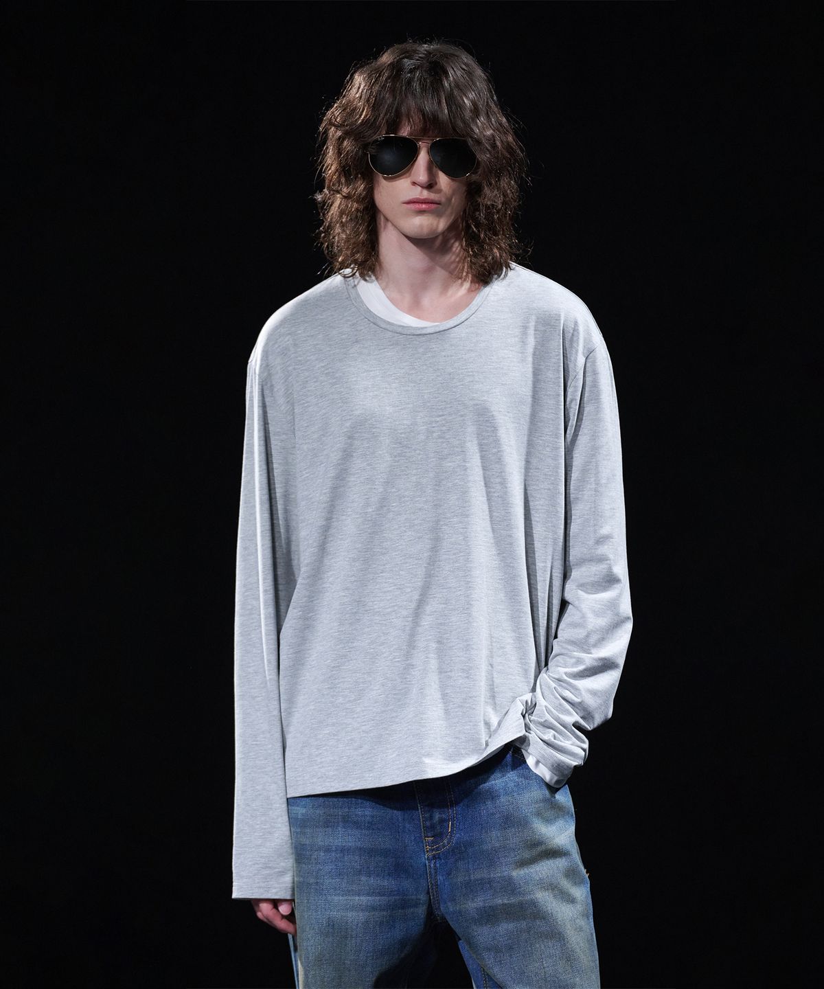 테이크이지(TAKEASY) [DMD] CORE SN T-SHIRT - Melange Gray