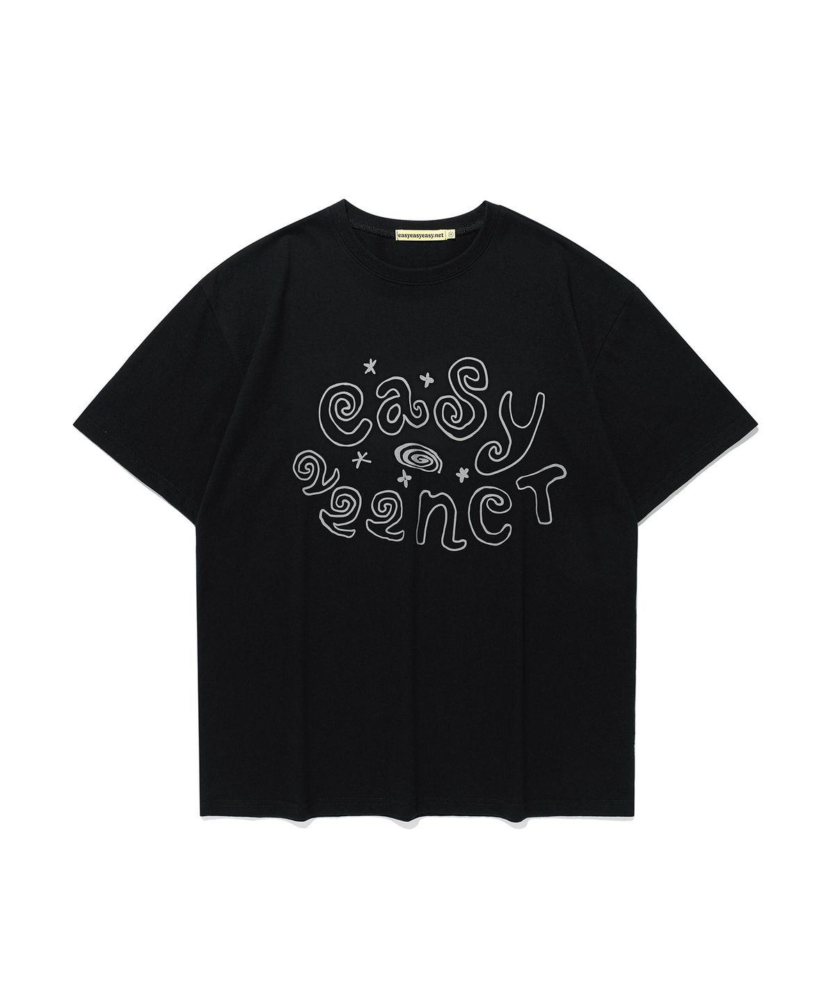 이지이지이지(EASYEASYEASY) Easy 222 Coil Logo Tee Black