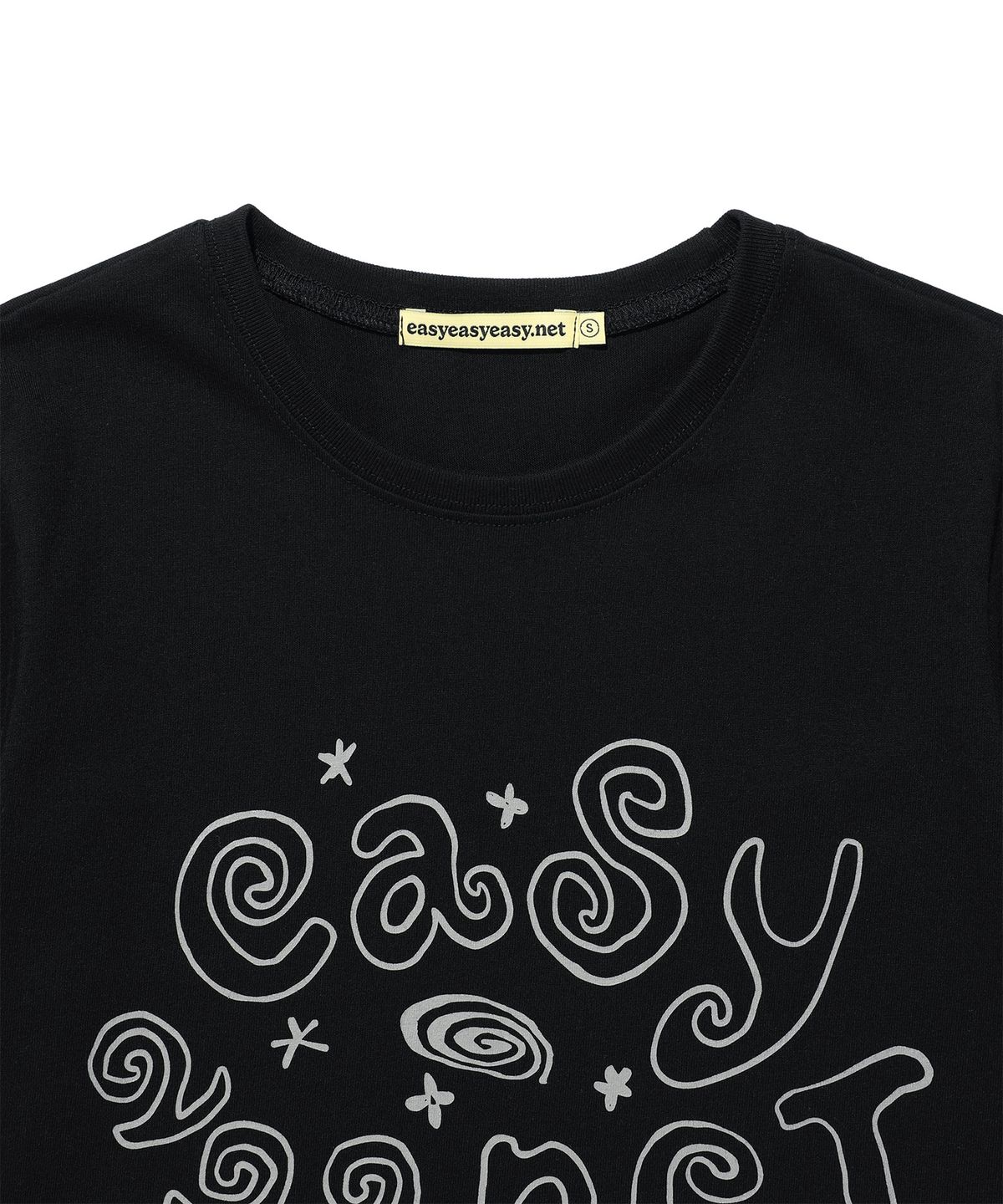 이지이지이지(EASYEASYEASY) Easy 222 Coil Logo Tee Black