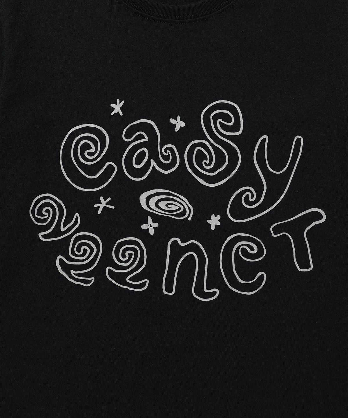 이지이지이지(EASYEASYEASY) Easy 222 Coil Logo Tee Black