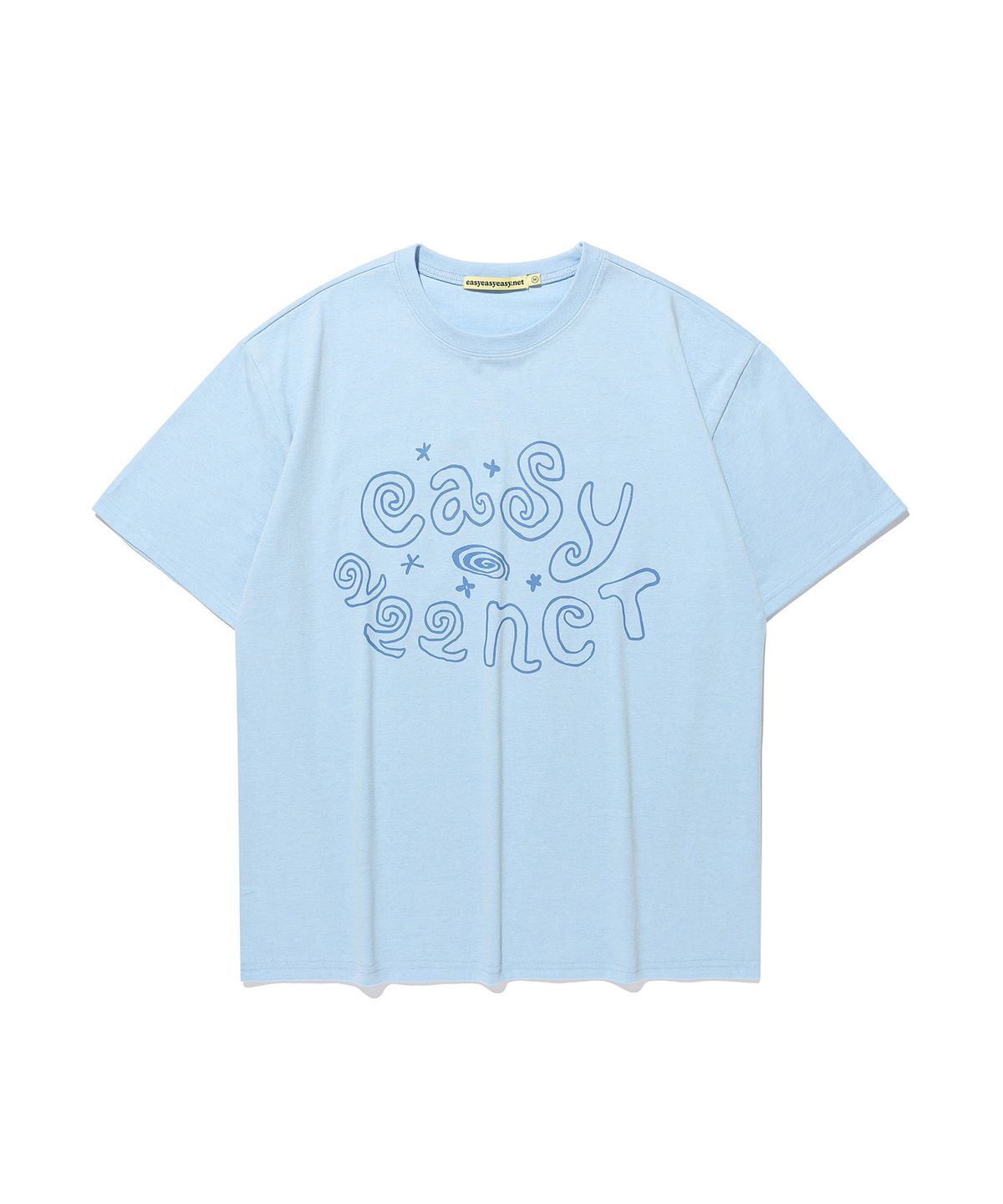 이지이지이지(EASYEASYEASY) Easy 222 Coil Logo Tee Blue