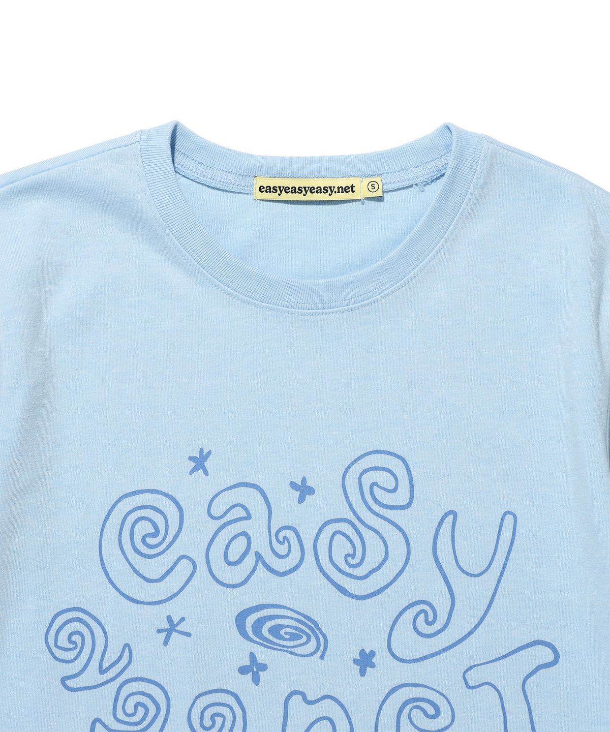 이지이지이지(EASYEASYEASY) Easy 222 Coil Logo Tee Blue
