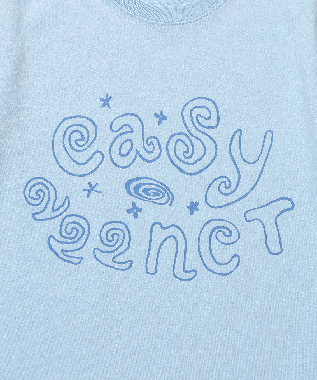 이지이지이지(EASYEASYEASY) Easy 222 Coil Logo Tee Blue