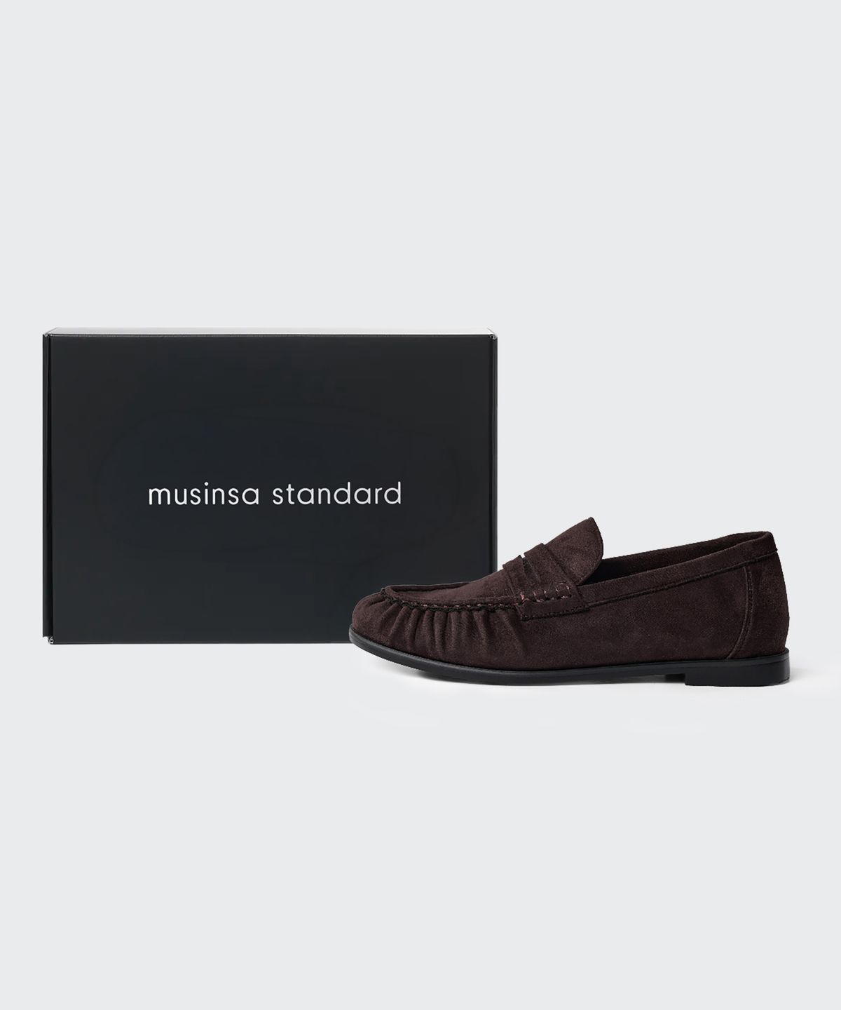 무신사 스탠다드 우먼(MUSINSA STANDARD WOMAN) 우먼즈 스웨이드 셔링 페니 로퍼 [브라운]