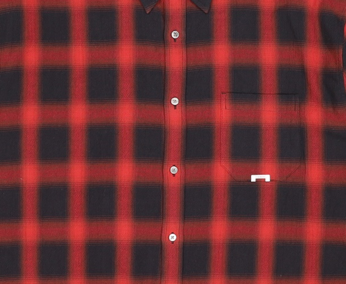 커스텀멜로우(CUSTOMELLOW) Red Oversized Fit Check Shirt CWSAW25125REX L