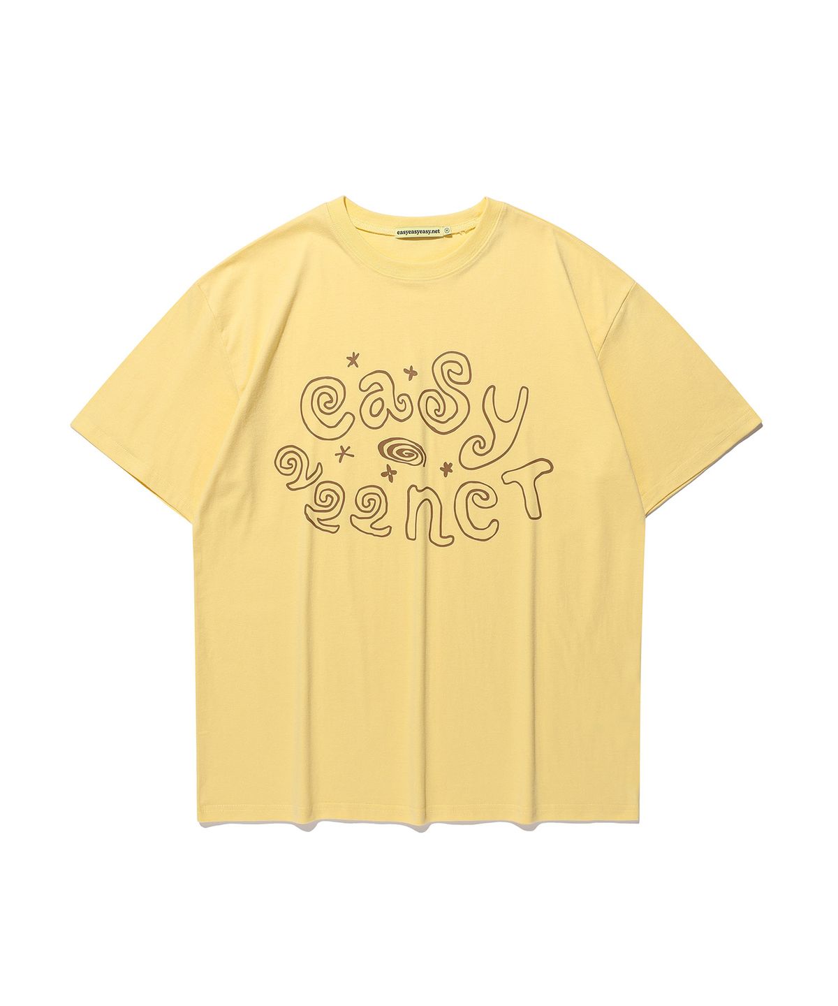 이지이지이지(EASYEASYEASY) Easy 222 Coil Logo Tee Yellow