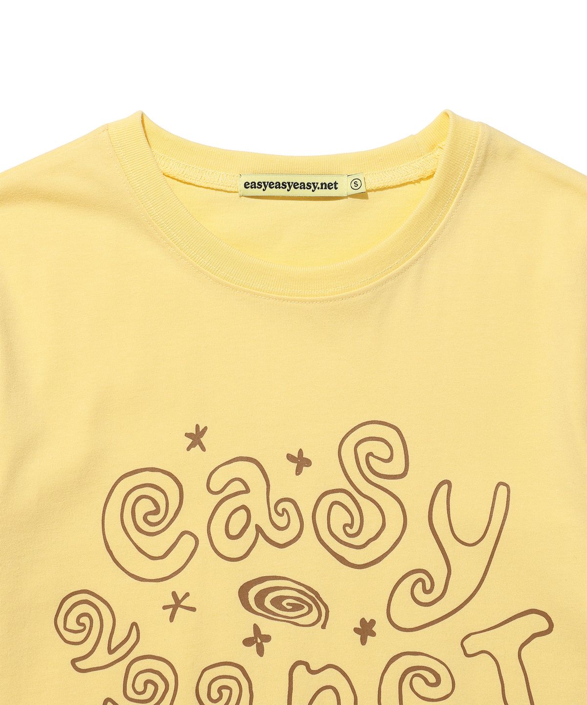 이지이지이지(EASYEASYEASY) Easy 222 Coil Logo Tee Yellow