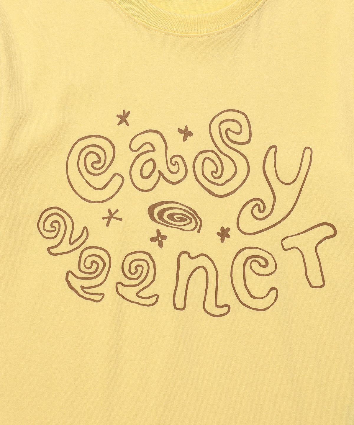 이지이지이지(EASYEASYEASY) Easy 222 Coil Logo Tee Yellow