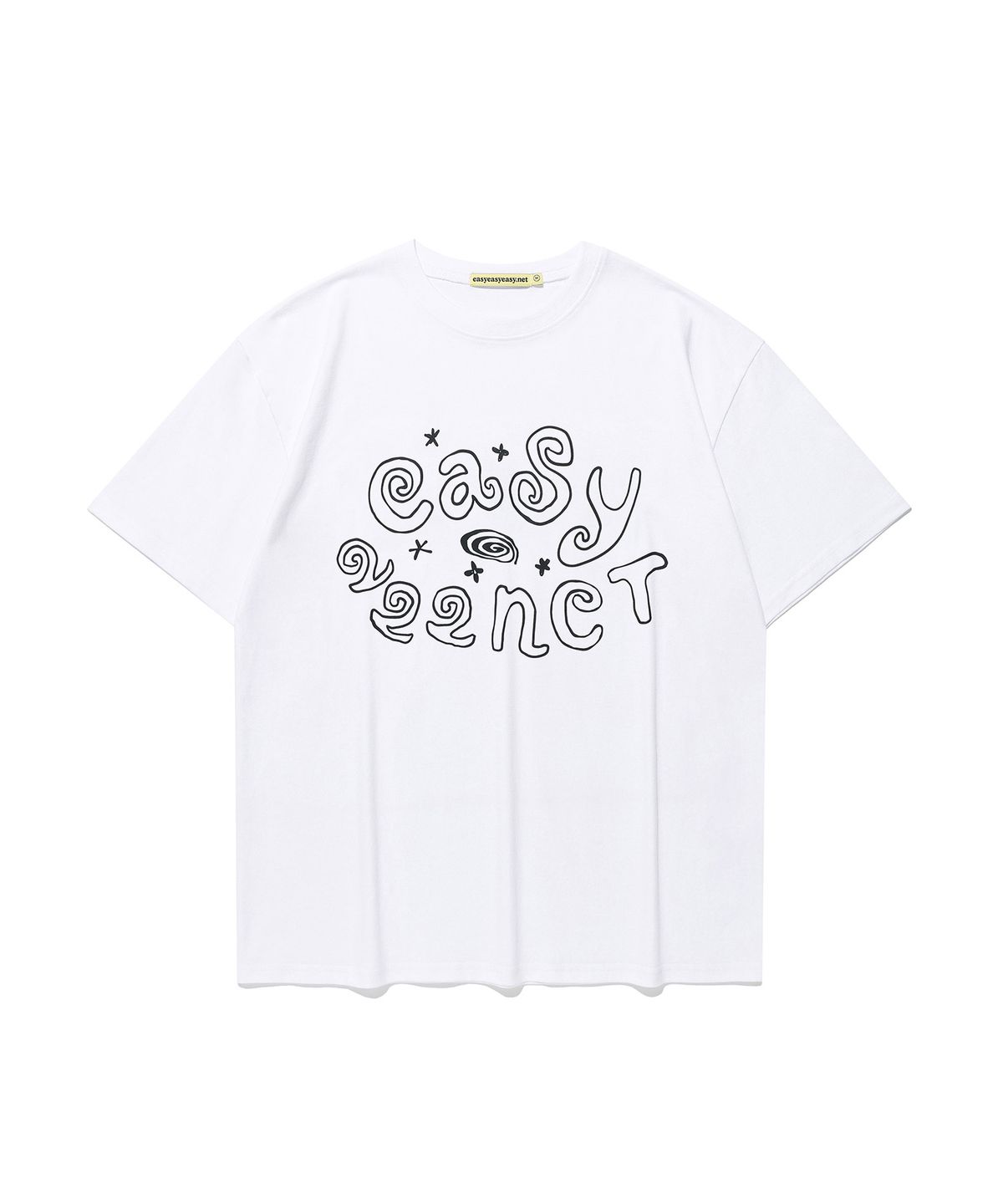 이지이지이지(EASYEASYEASY) Easy 222 Coil Logo Tee White(Black)