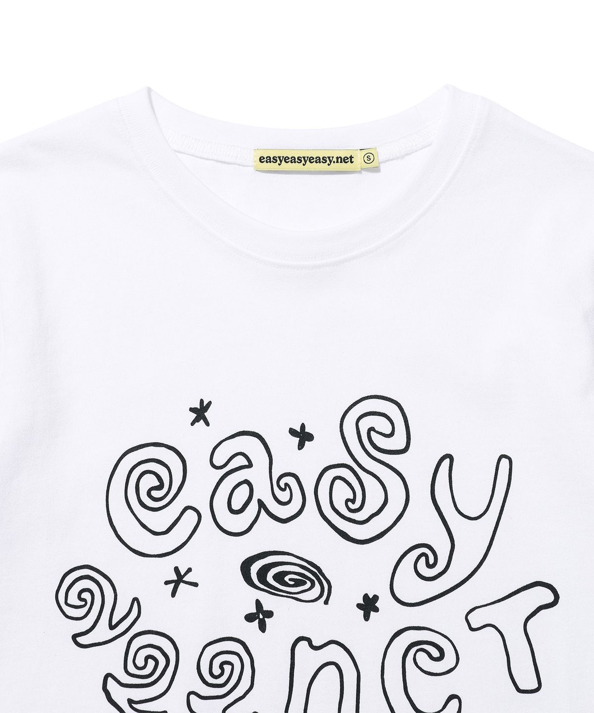 이지이지이지(EASYEASYEASY) Easy 222 Coil Logo Tee White(Black)