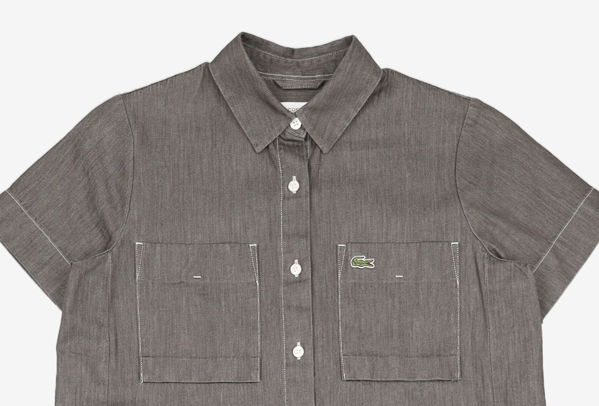 라코스테(LACOSTE) 여성 NEW 데님라이크 드레스 [차콜그레이] 34