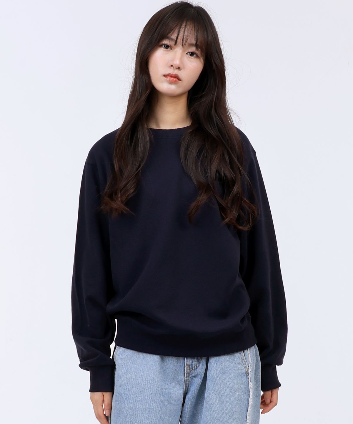 리브레너(REBRENNER) 무드 스탠다드 베이직 스웻셔츠 아이보리