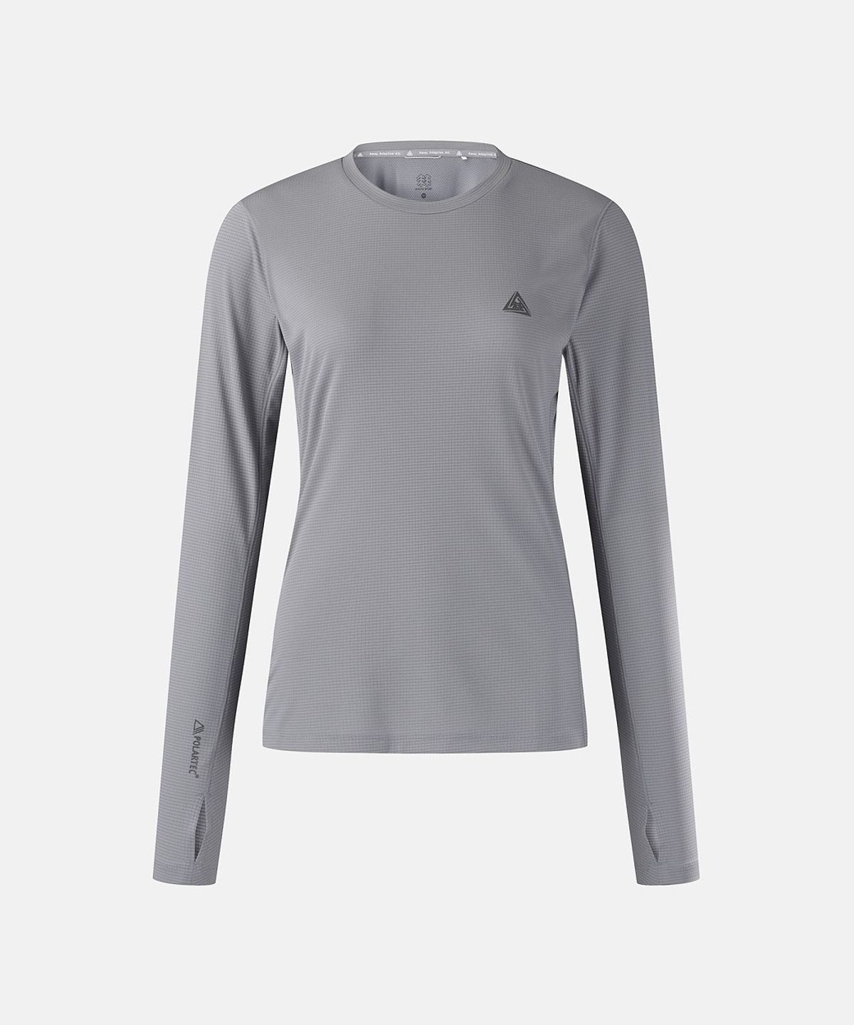 코오롱스포츠(KOLON SPORT) [TRAIL] 여성 프린트 라운드넥 긴팔 티셔츠 TVTBX26762GRY