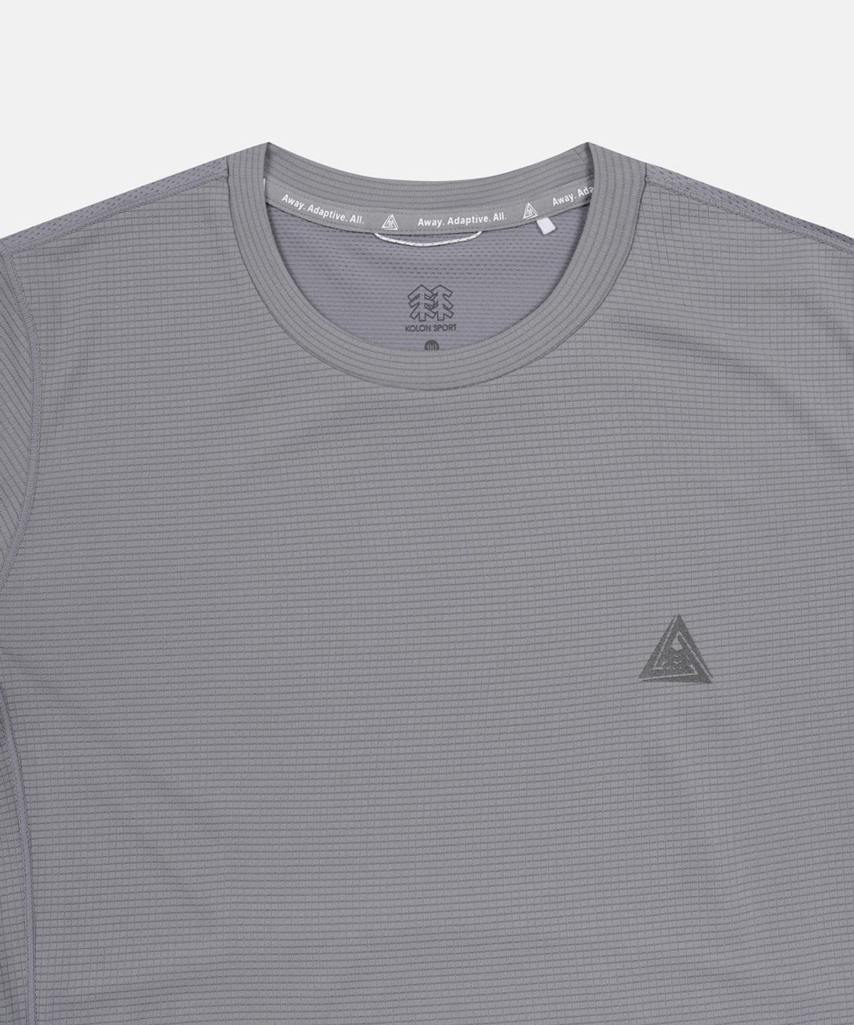 코오롱스포츠(KOLON SPORT) [TRAIL] 여성 프린트 라운드넥 긴팔 티셔츠 TVTBX26762GRY