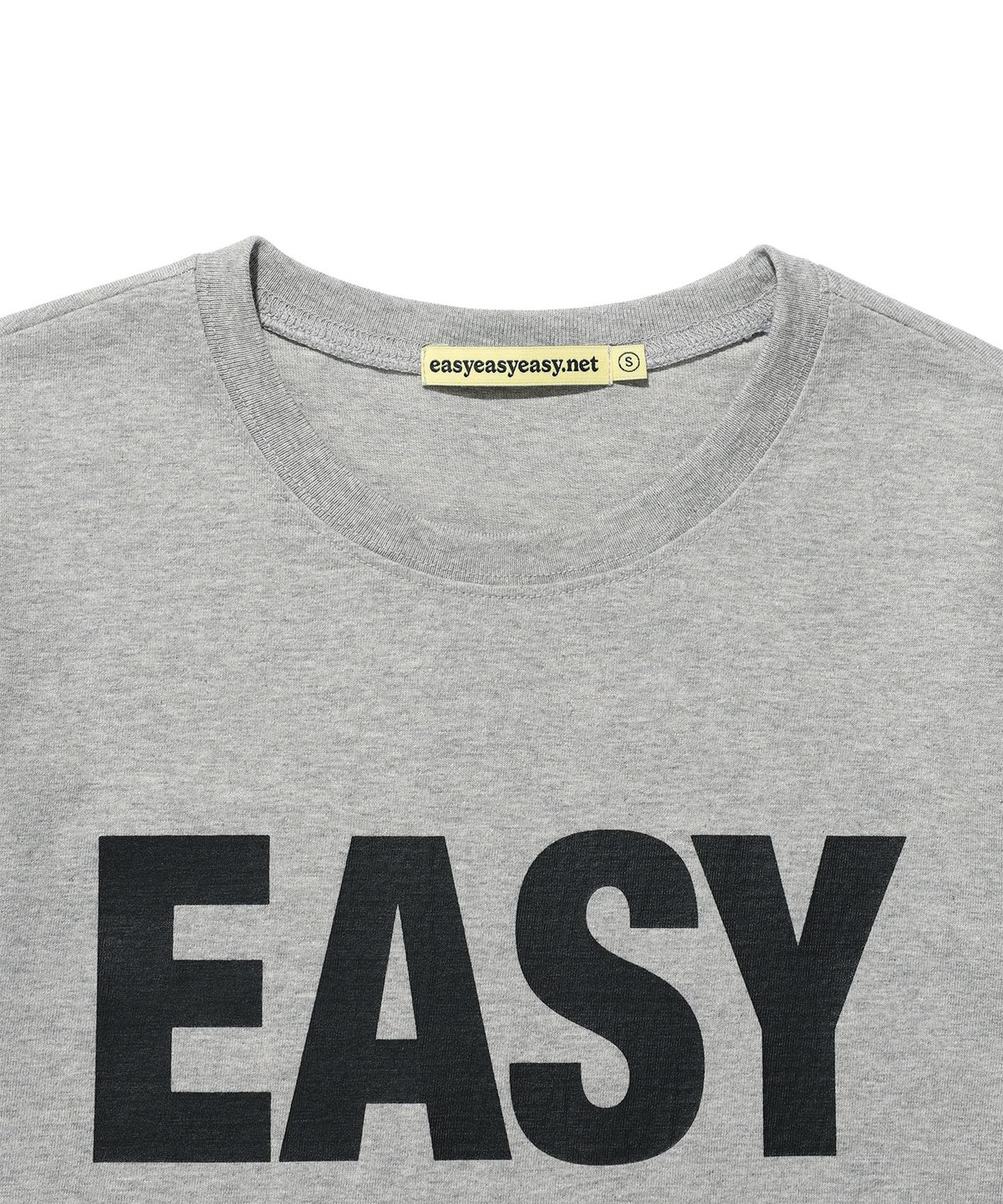 이지이지이지(EASYEASYEASY) Easy Basic Logo Tee Grey