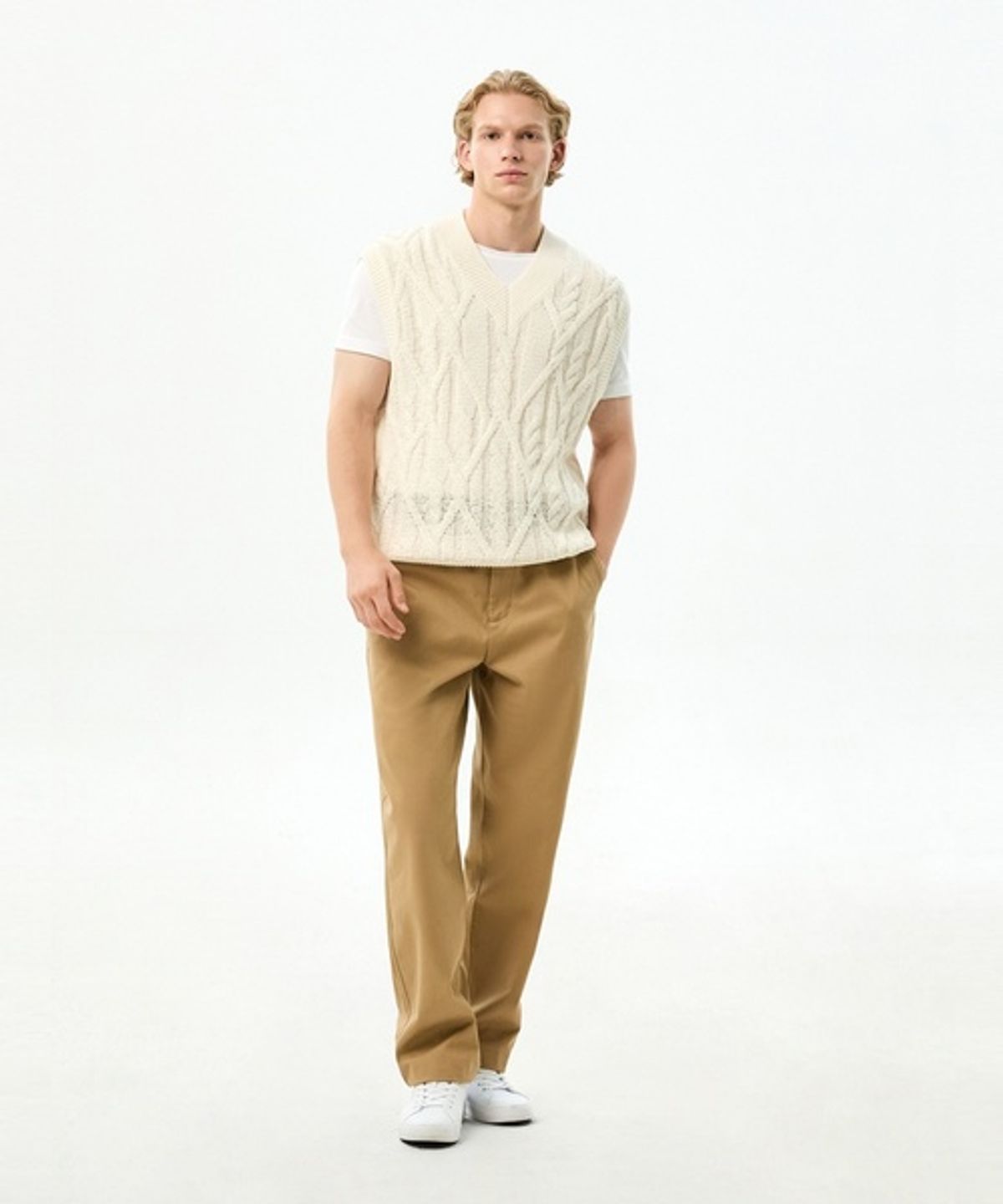 타미힐피거(TOMMY HILFIGER) 케이블 니트 베스트 (T12G6KVT400MT1Z00)