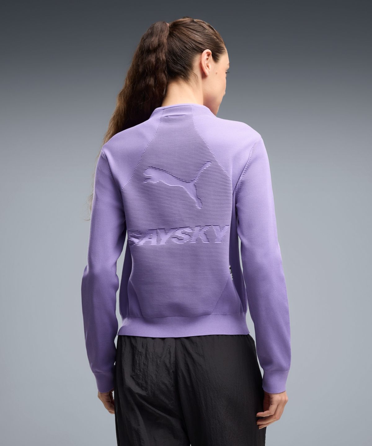 푸마(PUMA) [PUMA X SAYSKY] 롱 슬리브 하프 집 - 라벤더 얼럿 / 528992-46