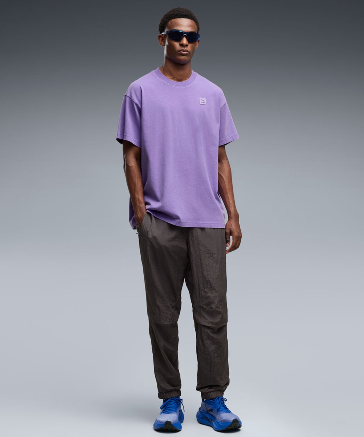 푸마(PUMA) [PUMA X SAYSKY] 그래픽 팀 티셔츠 - 라벤더 얼럿 / 529015-46