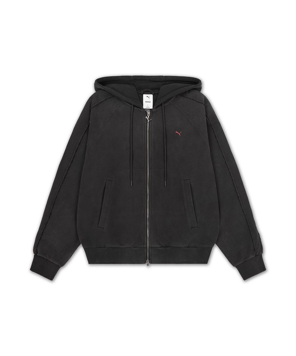 푸마(PUMA) [MUSINSA x PUMA] T7 풀 집 후디드 재킷 - 푸마 블랙 / 640538-01