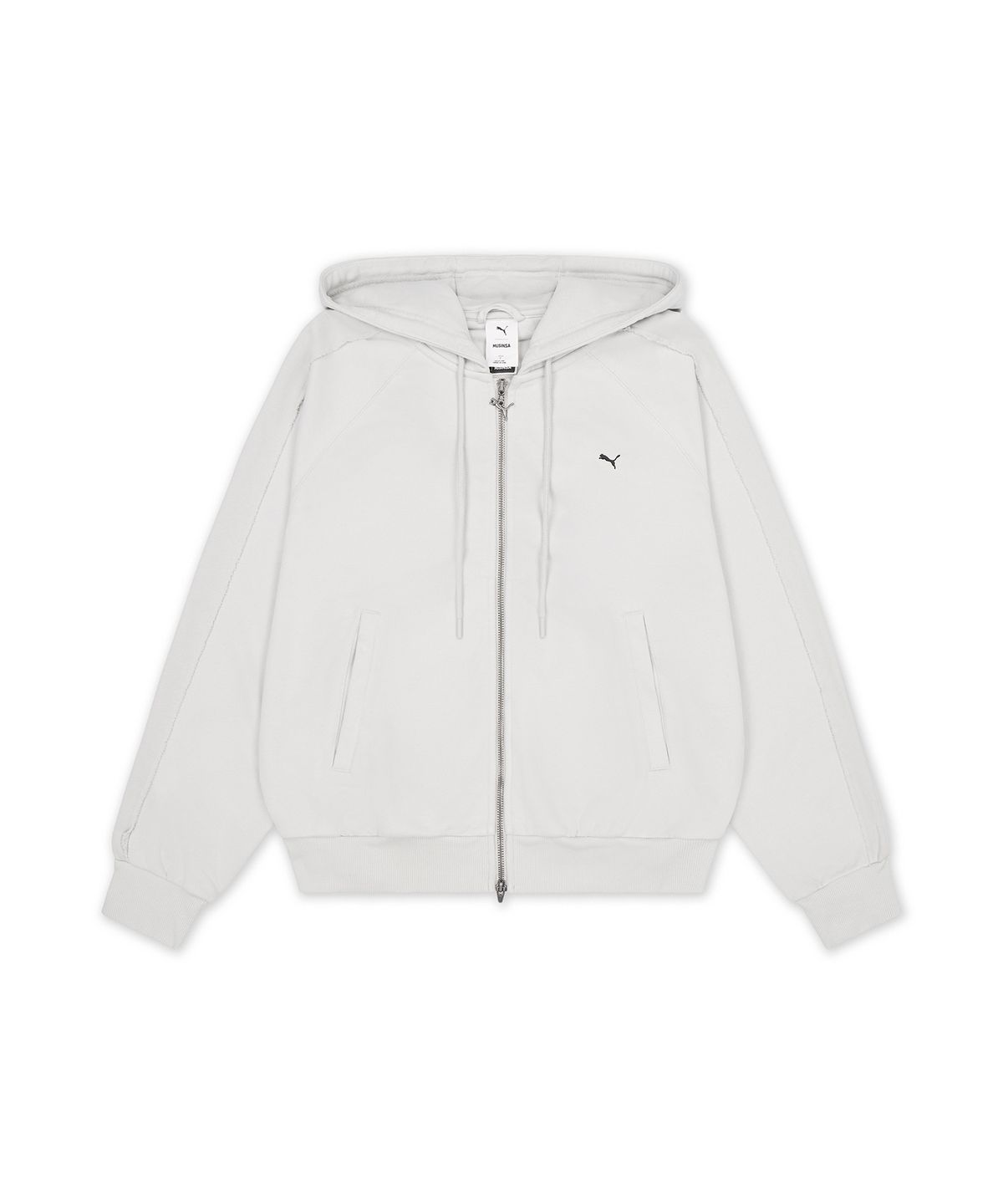 푸마(PUMA) [MUSINSA x PUMA] T7 풀 집 후디드 재킷 - 쿨 라이트 그레이 / 640538-09