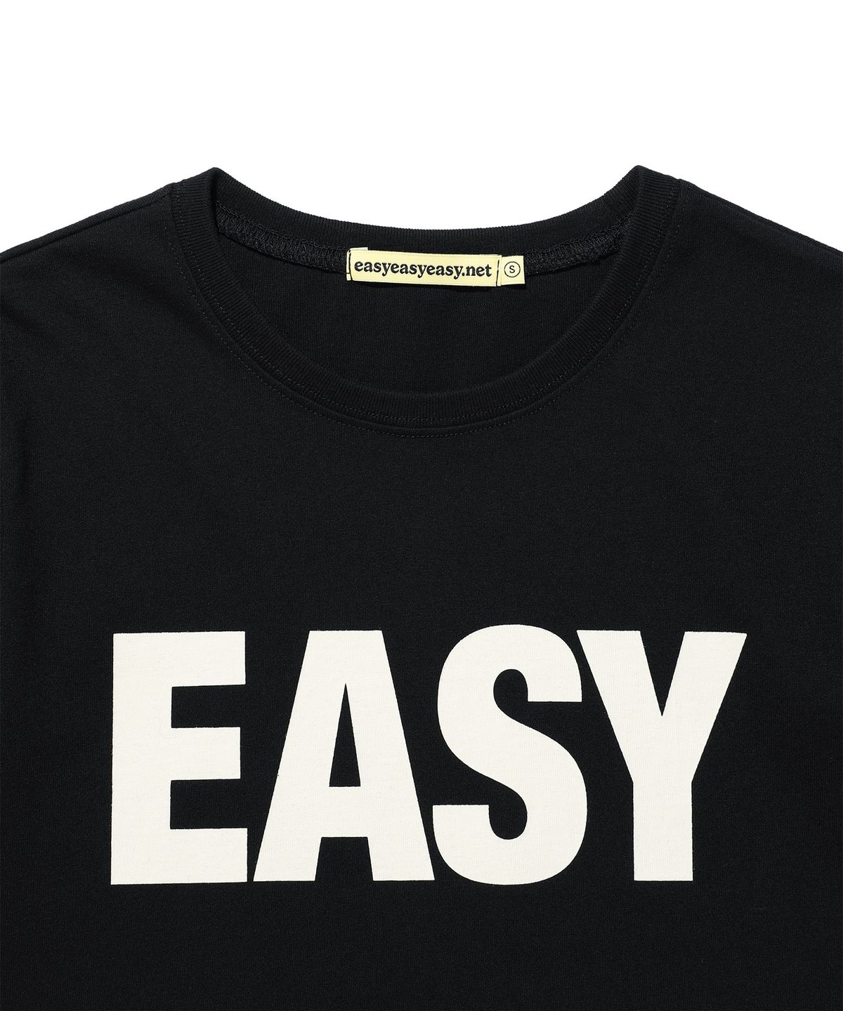 이지이지이지(EASYEASYEASY) Easy Basic Logo Tee Black