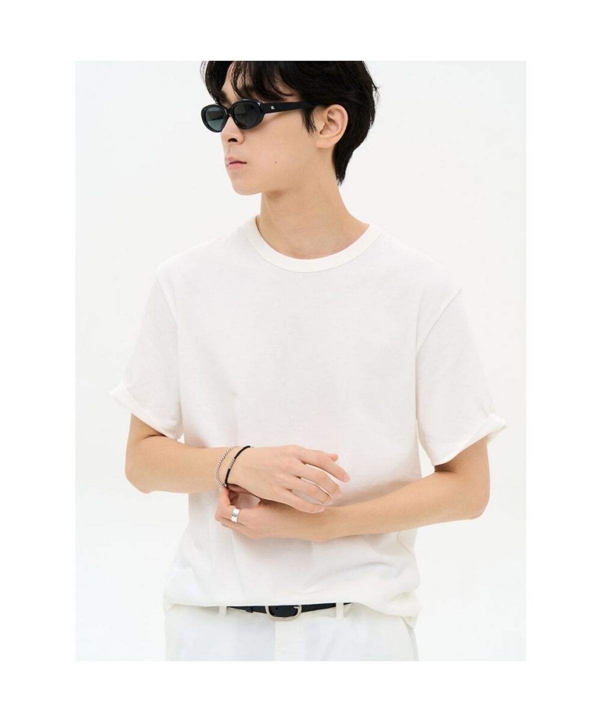 에잇세컨즈(8SECONDS) 데일리 베이직 반소매 티  화이트