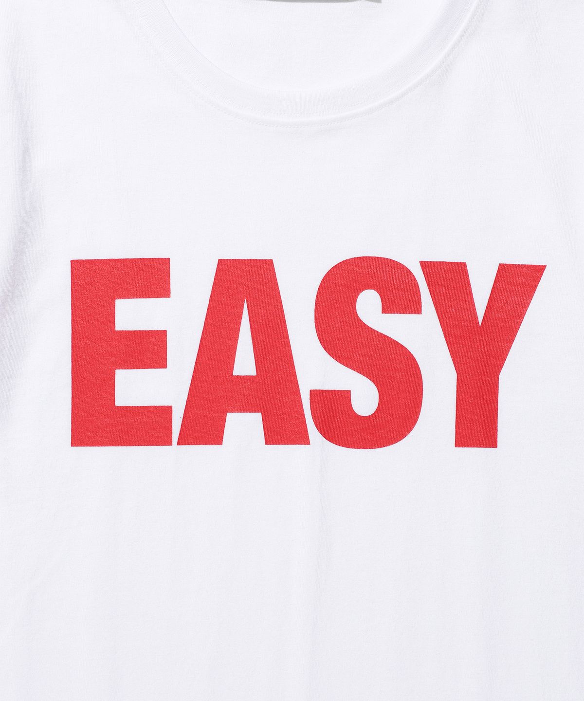 이지이지이지(EASYEASYEASY) Easy Basic Logo Tee White(red)