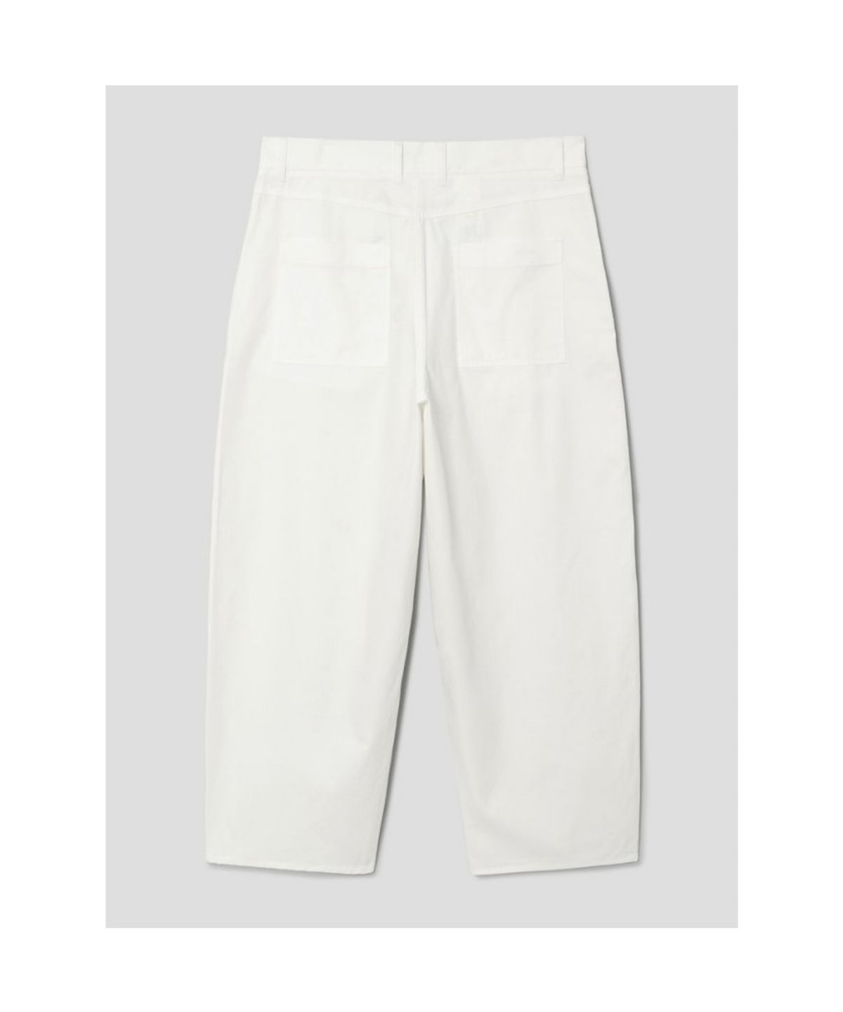 에잇세컨즈(8SECONDS) 코튼 커브드 라인 팬츠  화이트