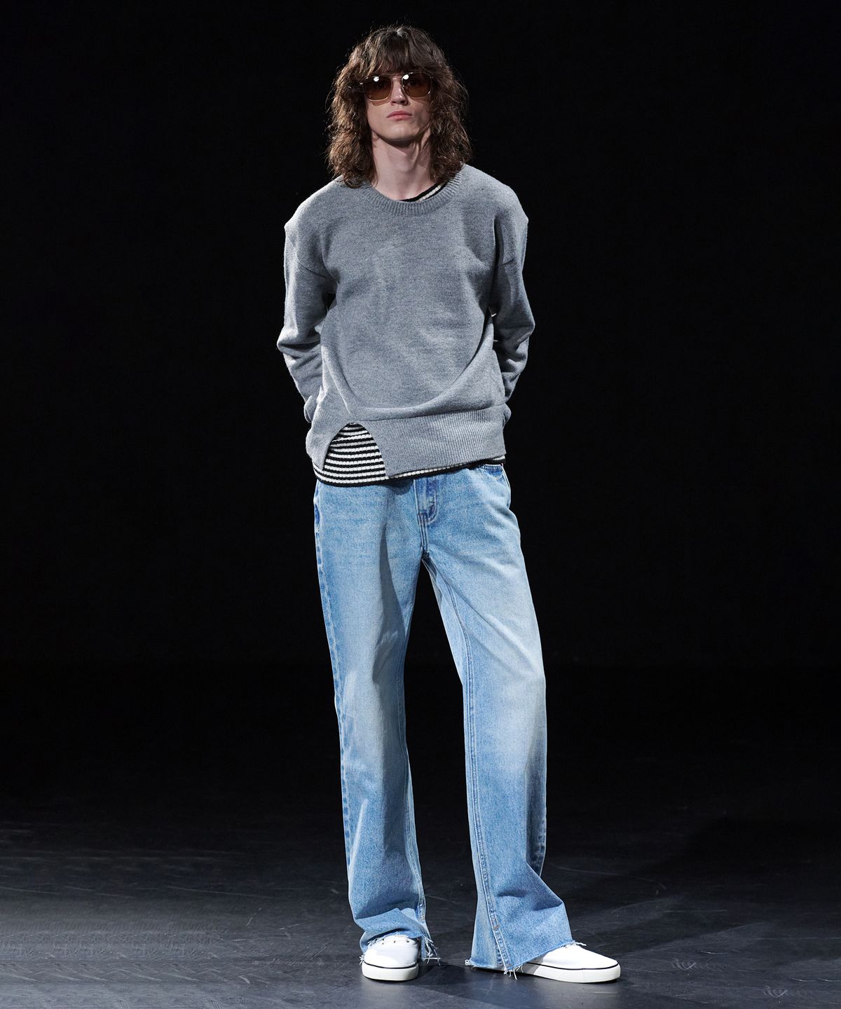 테이크이지(TAKEASY) [DMD] VEIL ST KNIT - Melange Gray