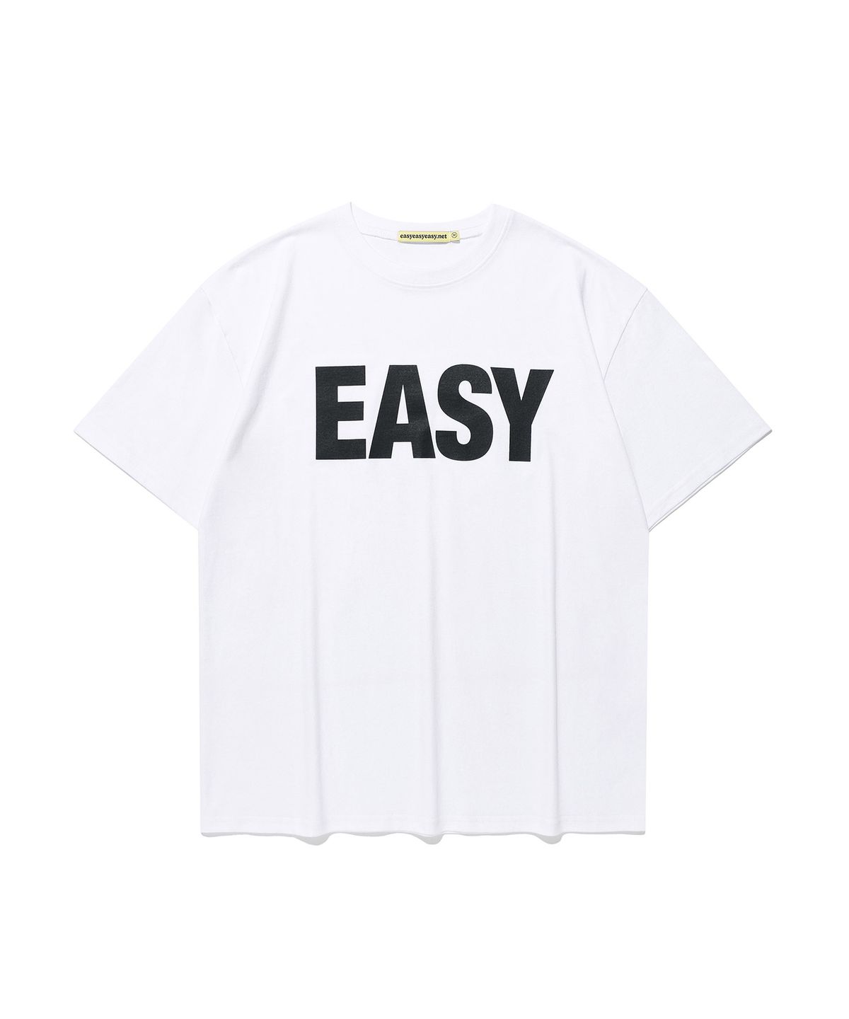 이지이지이지(EASYEASYEASY) Easy Basic Logo Tee White(black)
