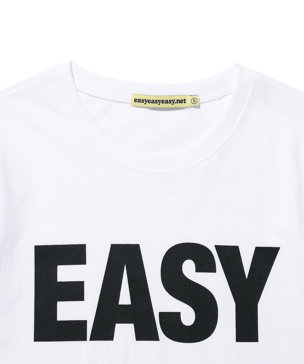이지이지이지(EASYEASYEASY) Easy Basic Logo Tee White(black)