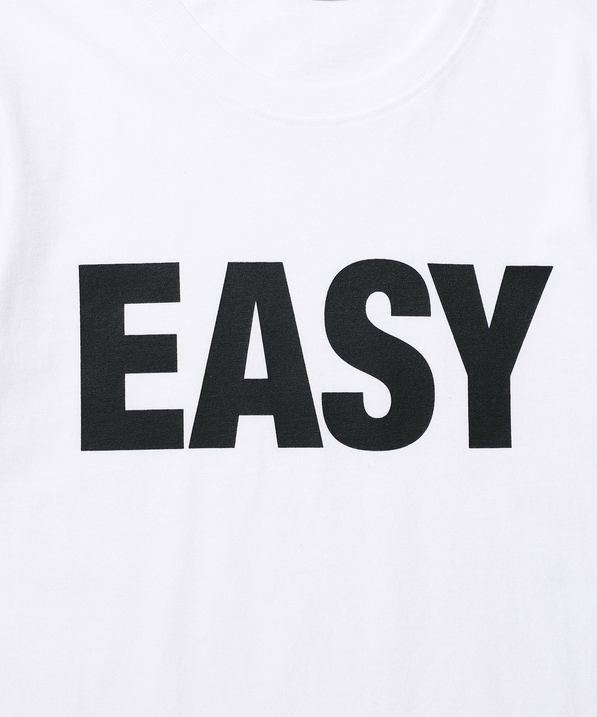이지이지이지(EASYEASYEASY) Easy Basic Logo Tee White(black)