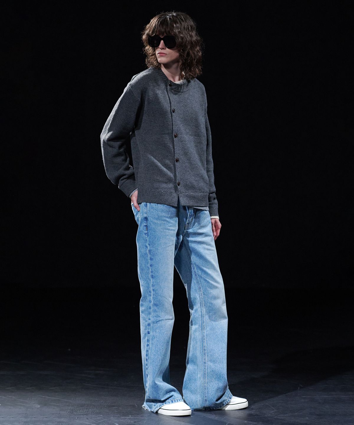 테이크이지(TAKEASY) [DMD] SHIFT LD CARDIGAN - Charcoal