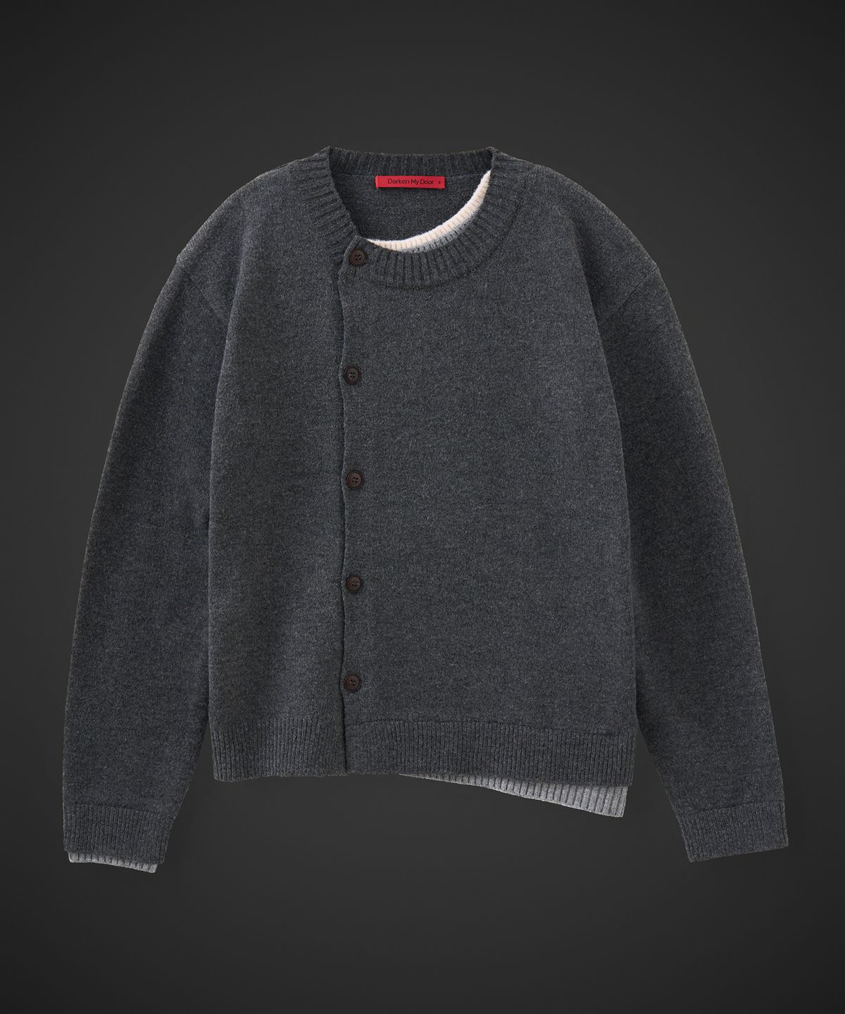 테이크이지(TAKEASY) [DMD] SHIFT LD CARDIGAN - Charcoal