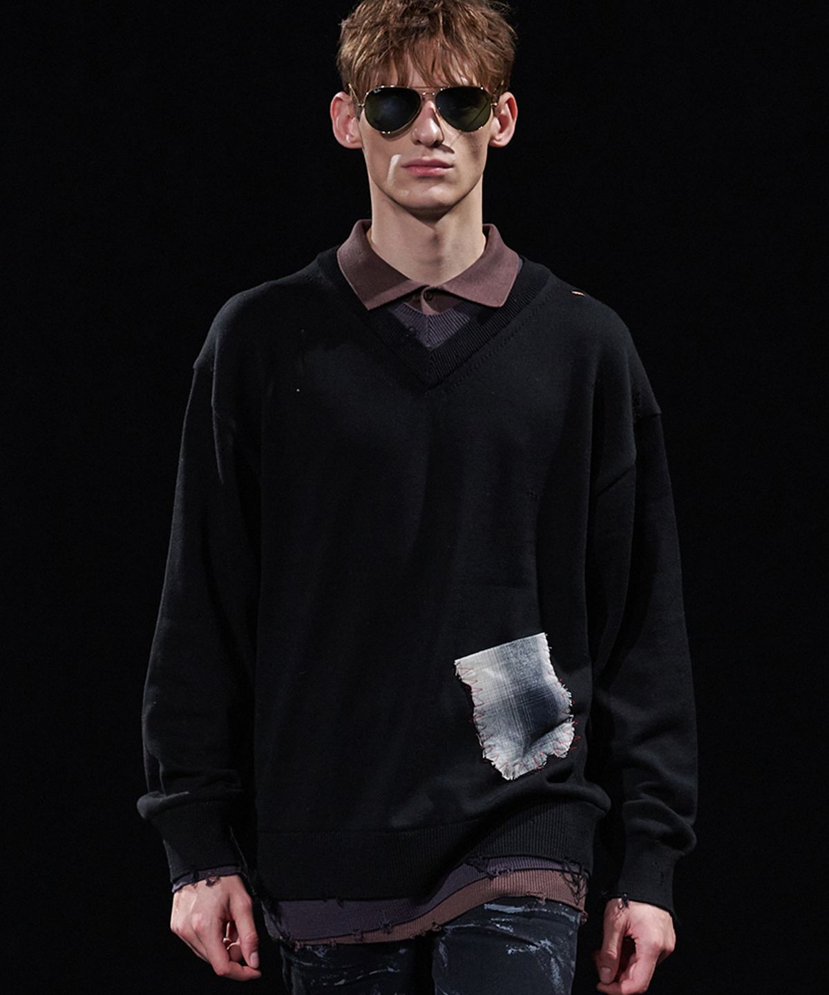 테이크이지(TAKEASY) [DMD] FRAME LD KNIT - Black