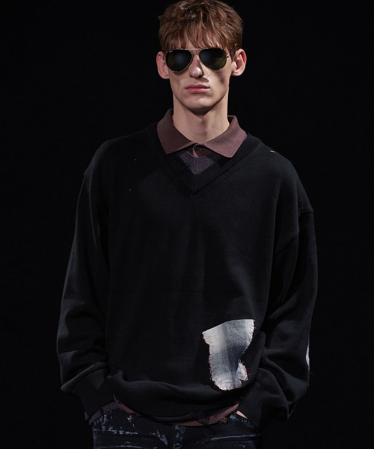 테이크이지(TAKEASY) [DMD] FRAME LD KNIT - Black