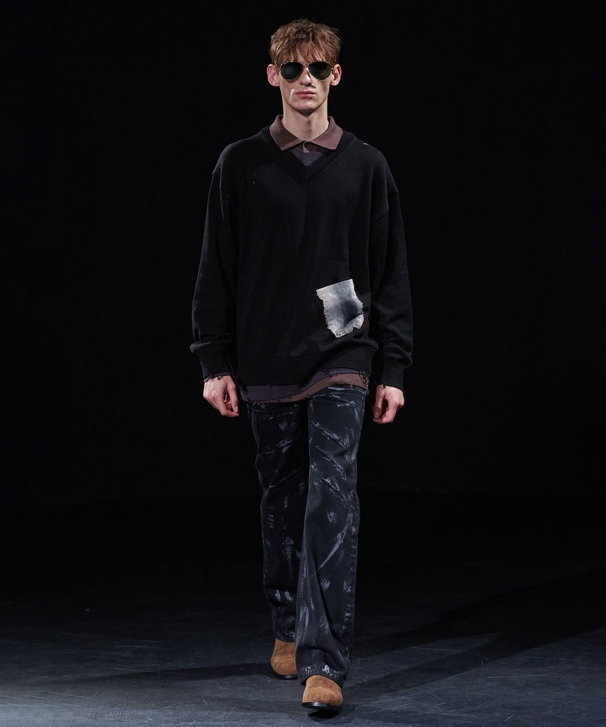 테이크이지(TAKEASY) [DMD] FRAME LD KNIT - Black