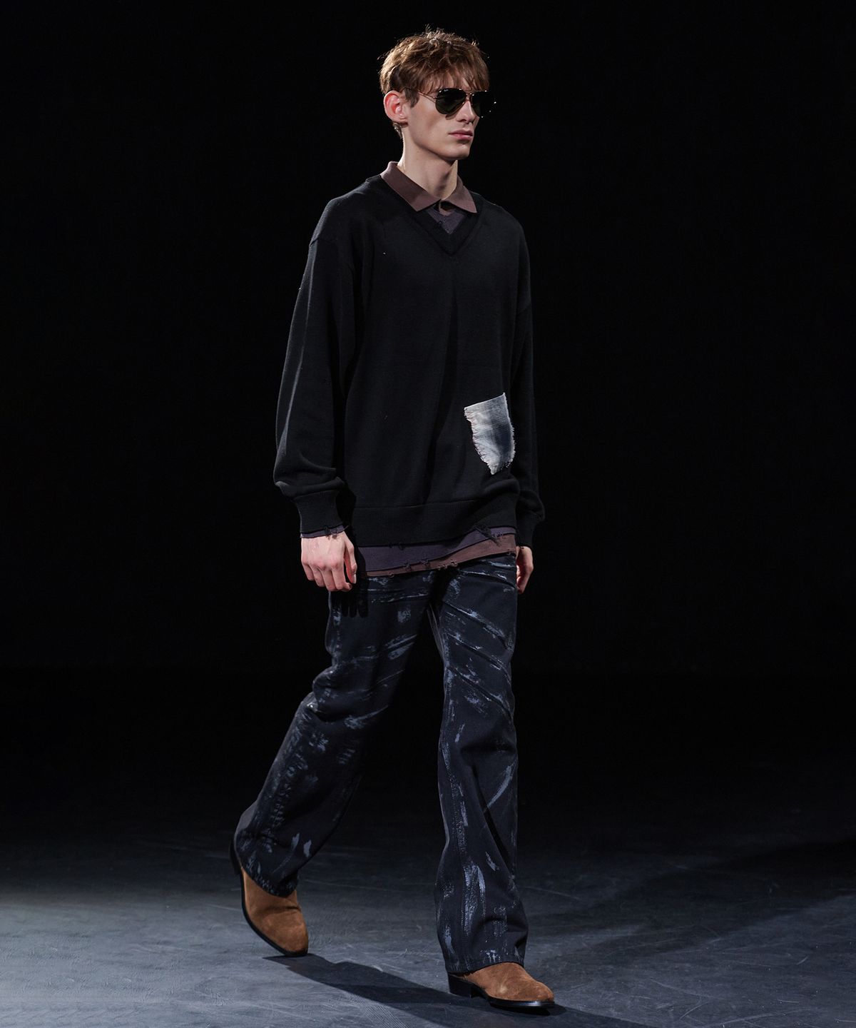 테이크이지(TAKEASY) [DMD] FRAME LD KNIT - Black