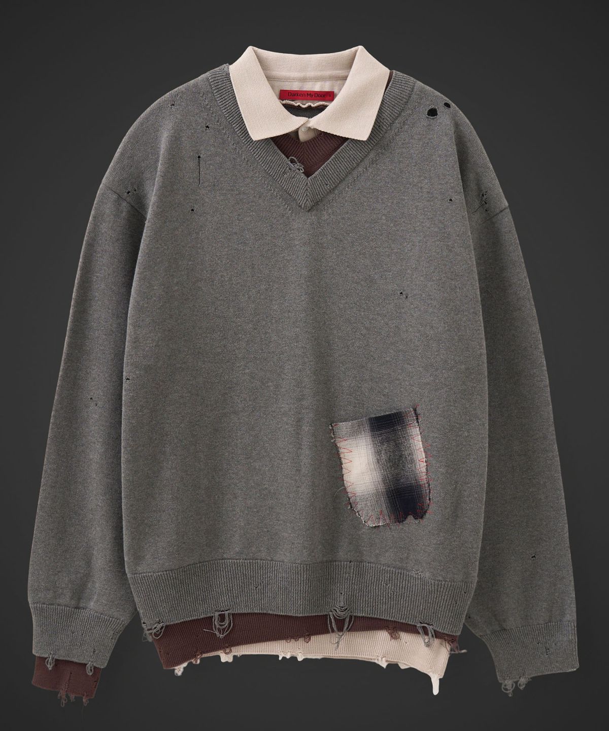 테이크이지(TAKEASY) [DMD] FRAME LD KNIT - Charcoal