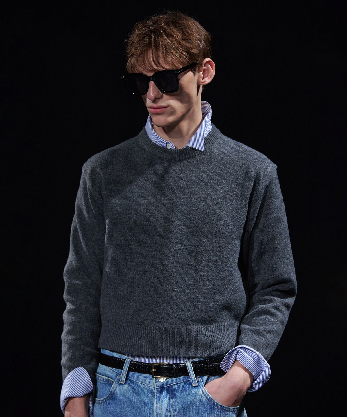 테이크이지(TAKEASY) [DMD] CORE MN KNIT - Charcoal