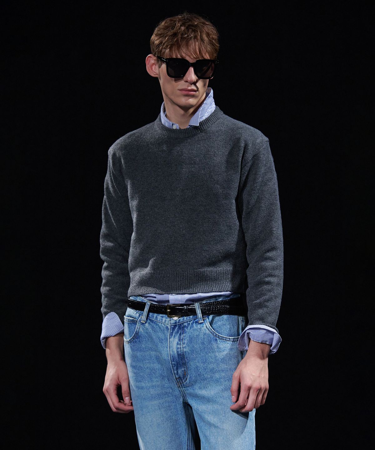 테이크이지(TAKEASY) [DMD] CORE MN KNIT - Charcoal