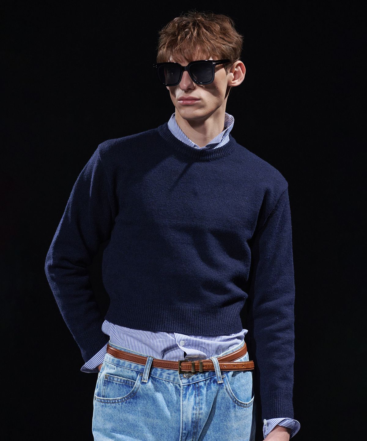 테이크이지(TAKEASY) [DMD] CORE MN KNIT - Navy