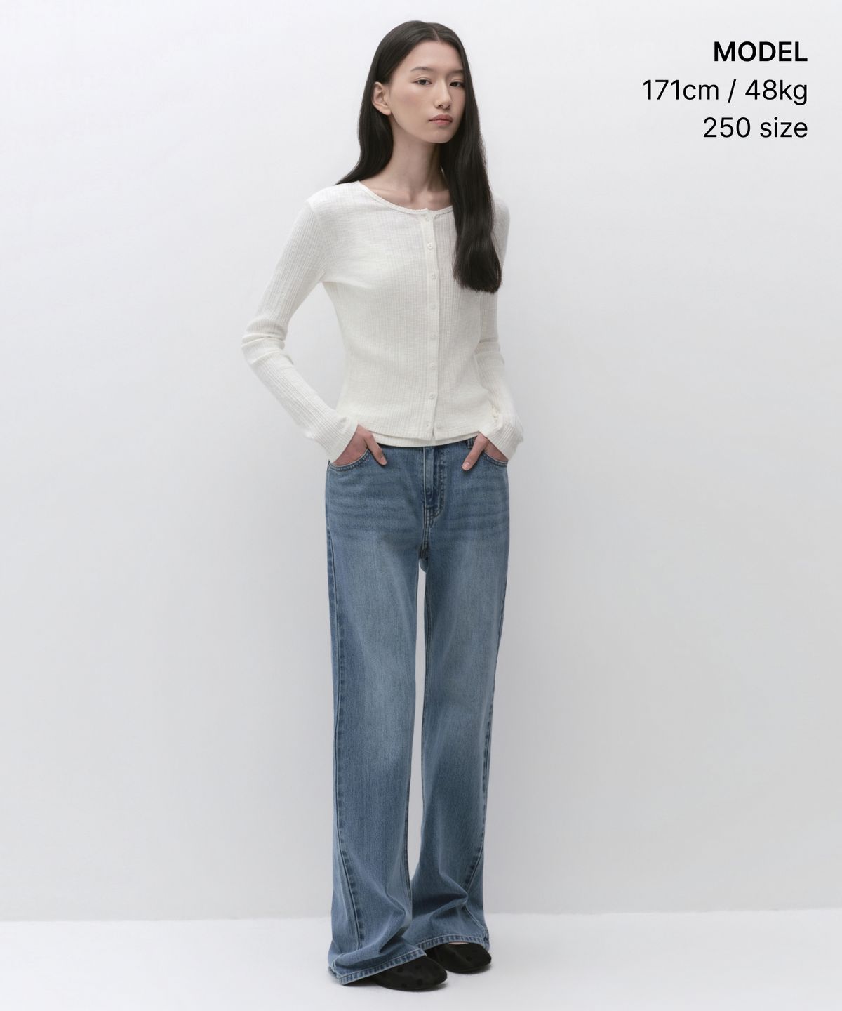 무신사 스탠다드 우먼(MUSINSA STANDARD WOMAN) 우먼즈 베어풋 폴카 도트 메리 제인 [블랙]