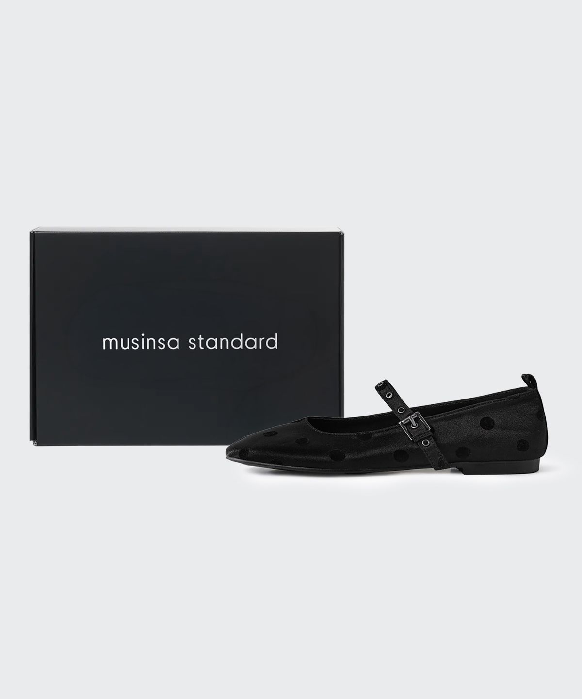 무신사 스탠다드 우먼(MUSINSA STANDARD WOMAN) 우먼즈 베어풋 폴카 도트 메리 제인 [블랙]