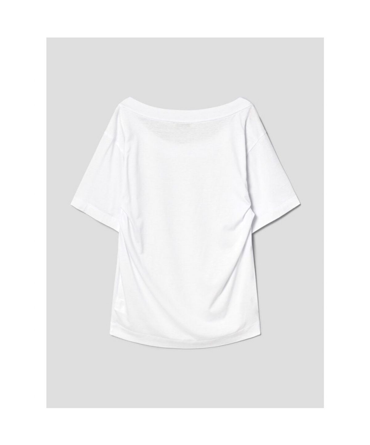 앙개(ANGGAE) Oversized Back Draped TShirt  Ivory