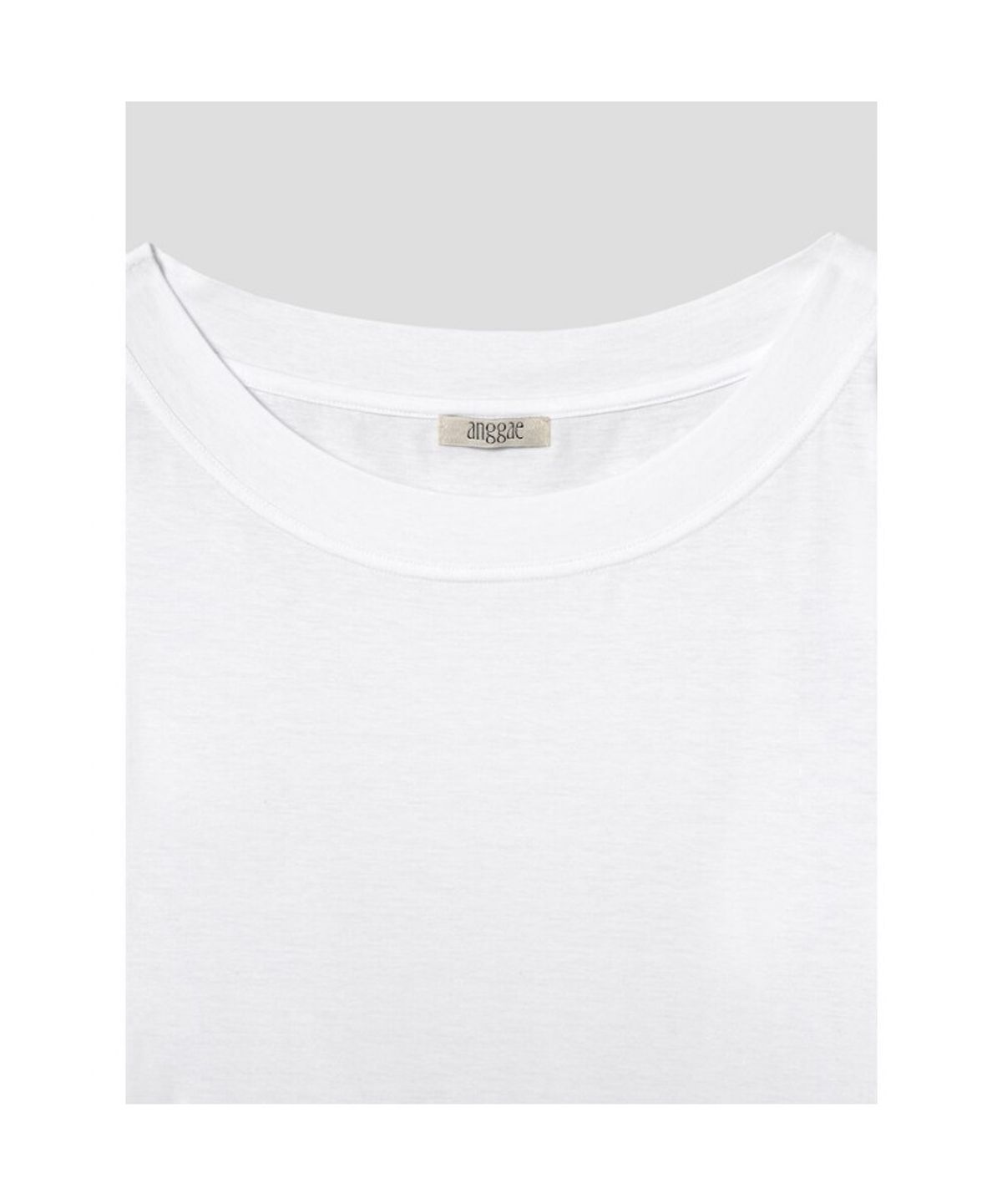 앙개(ANGGAE) Oversized Back Draped TShirt  Ivory